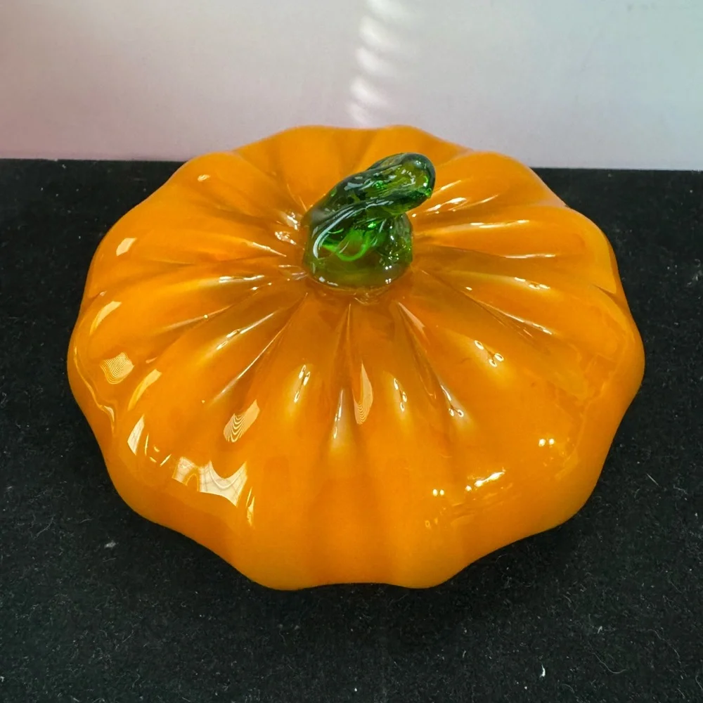 Glass Pumpkin Decor